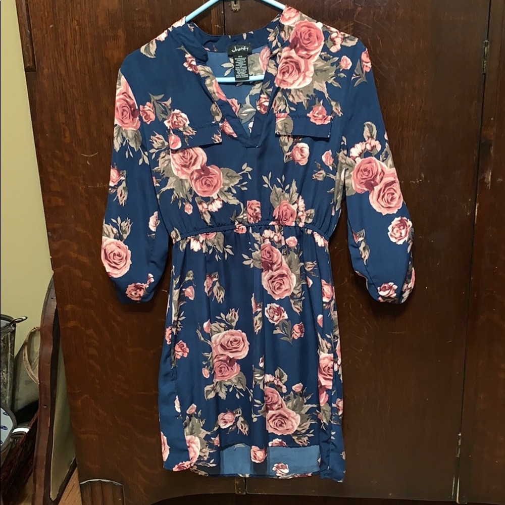 Navy Floral Dress